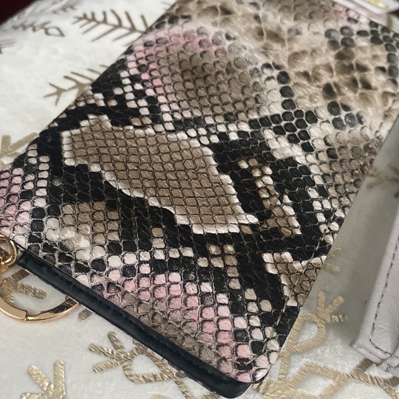 Jessica Simpson Snakeskin (Python) Wallet (Brown, Tan, Pink) & Gray Card Case - Picture 6 of 15